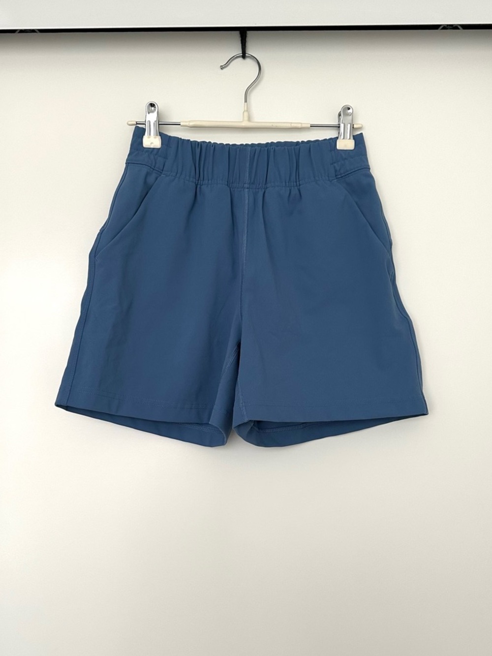 Babaton  Blue Elastic Waist Shorts